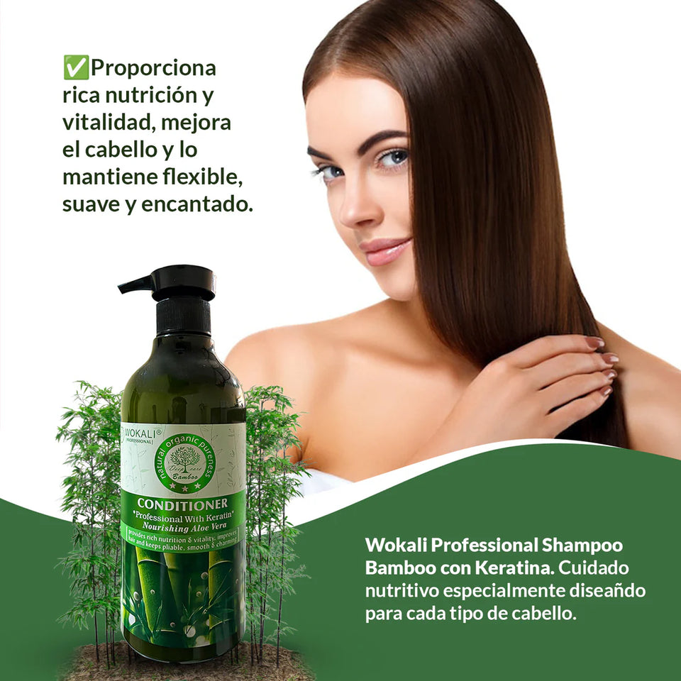 Acondicionador De Bamboo 550ml Wokali