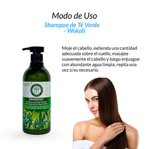 Shampoo De Té Verde 550ml – Wokali