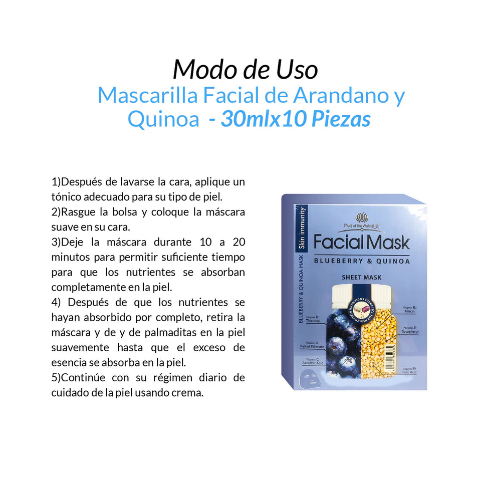 Mascara Facial De Arandano Y Quinoa 30ml